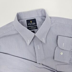 Stafford Travel Wrinkle-Free Stretch Oxford long-sleeve men's shirt 17 32/33